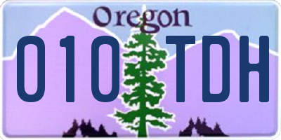 OR license plate 010TDH