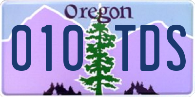 OR license plate 010TDS