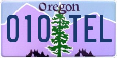 OR license plate 010TEL