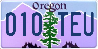 OR license plate 010TEU