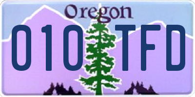 OR license plate 010TFD