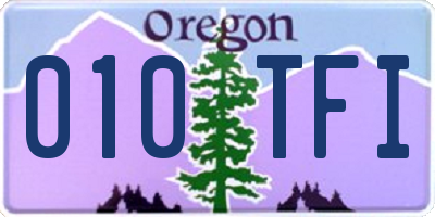 OR license plate 010TFI