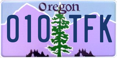 OR license plate 010TFK