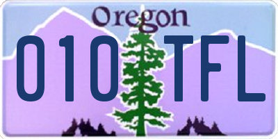 OR license plate 010TFL