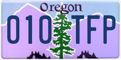 OR license plate 010TFP