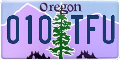 OR license plate 010TFU