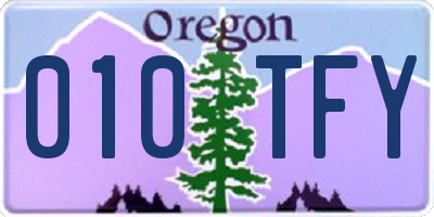 OR license plate 010TFY