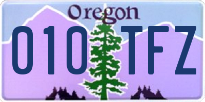 OR license plate 010TFZ