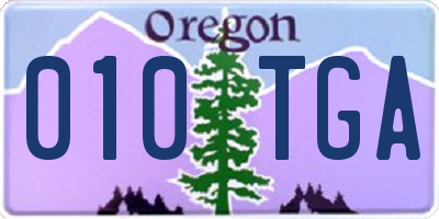 OR license plate 010TGA