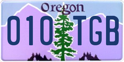 OR license plate 010TGB