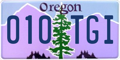 OR license plate 010TGI