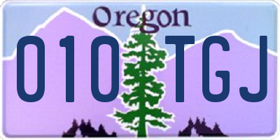OR license plate 010TGJ