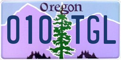 OR license plate 010TGL