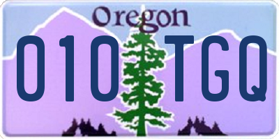 OR license plate 010TGQ