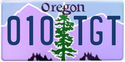 OR license plate 010TGT