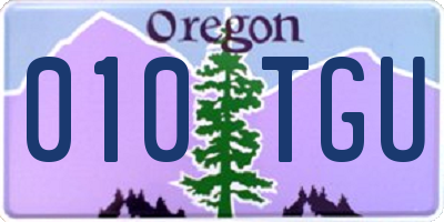 OR license plate 010TGU