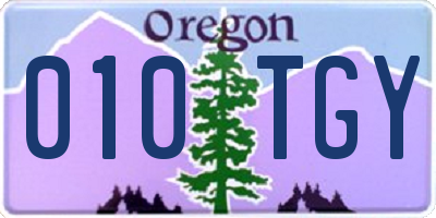 OR license plate 010TGY
