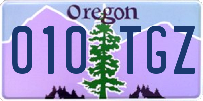 OR license plate 010TGZ