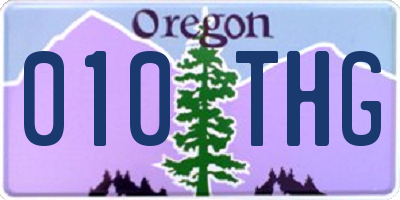 OR license plate 010THG
