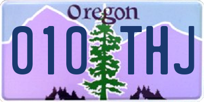 OR license plate 010THJ