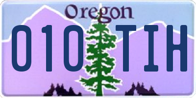 OR license plate 010TIH