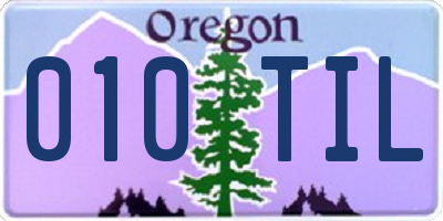 OR license plate 010TIL