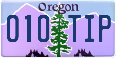 OR license plate 010TIP