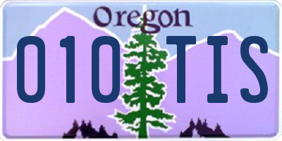 OR license plate 010TIS