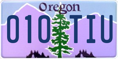 OR license plate 010TIU