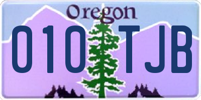 OR license plate 010TJB