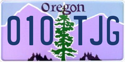OR license plate 010TJG