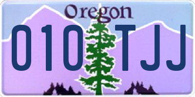 OR license plate 010TJJ
