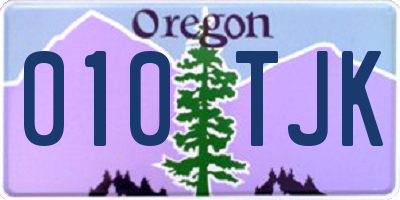 OR license plate 010TJK