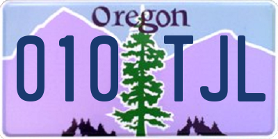 OR license plate 010TJL