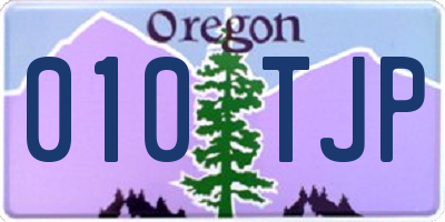 OR license plate 010TJP
