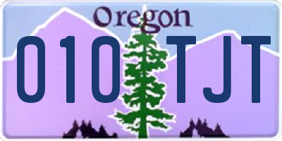 OR license plate 010TJT