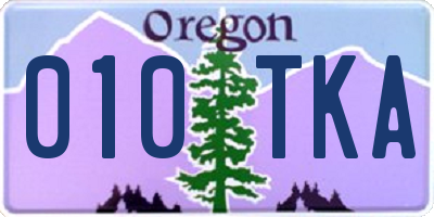 OR license plate 010TKA