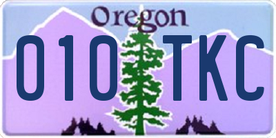 OR license plate 010TKC