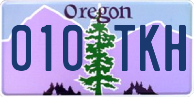 OR license plate 010TKH
