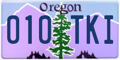 OR license plate 010TKI