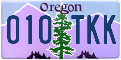OR license plate 010TKK