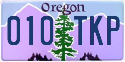 OR license plate 010TKP