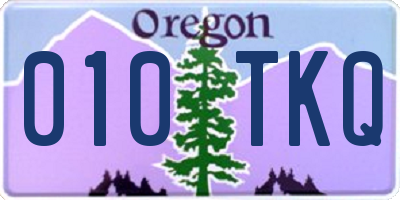 OR license plate 010TKQ