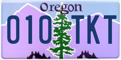 OR license plate 010TKT