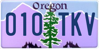 OR license plate 010TKV