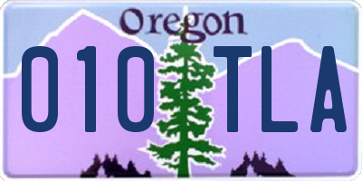 OR license plate 010TLA