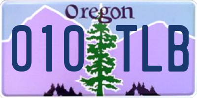 OR license plate 010TLB