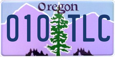 OR license plate 010TLC