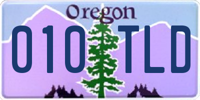 OR license plate 010TLD