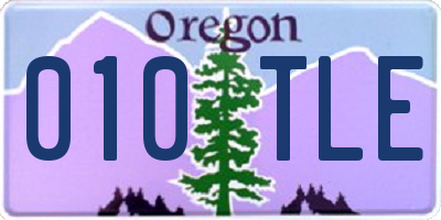 OR license plate 010TLE